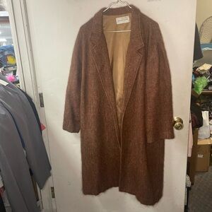 Joseph Picone vintage fuzzy wool, calf length, open front,  size medium coat